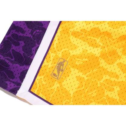 BAthtPE X MITCHELL & NESS LOS ANGELES LAKERS JERSEY SHORTS MENS