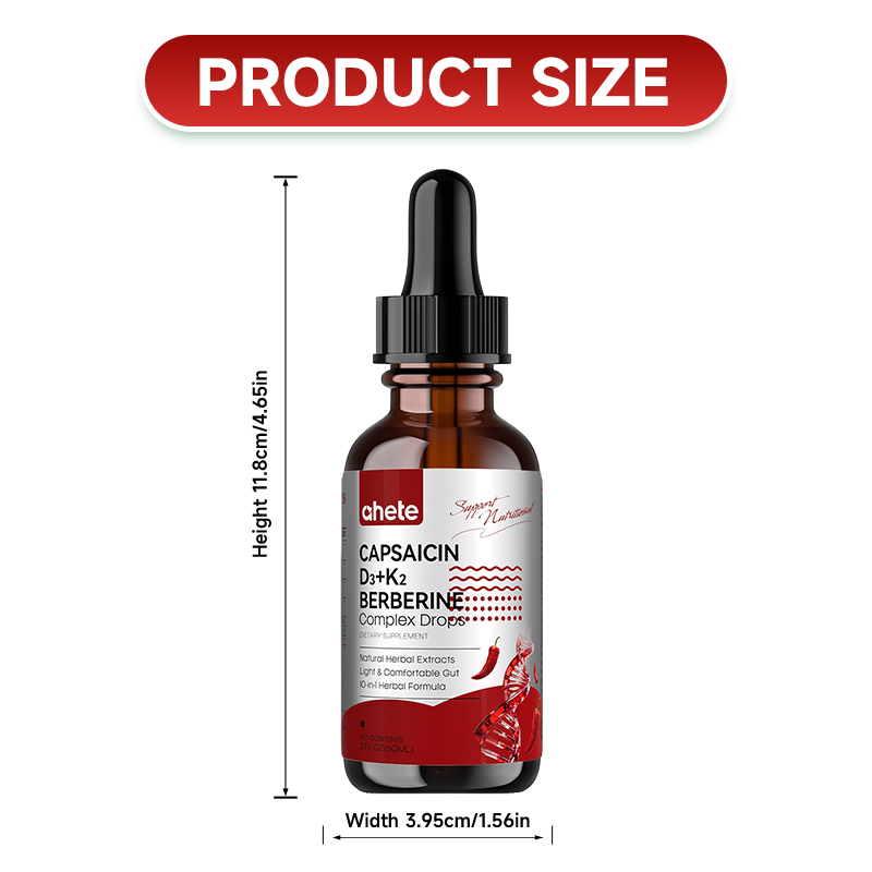 Ahete capsaicin D3+k2 berberine complex drops