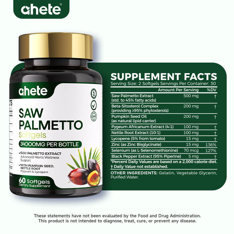 Ahete saw palmetto softgels