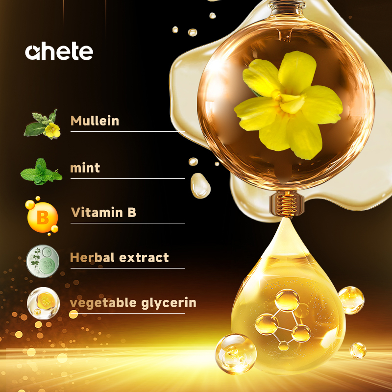 Ahete Mullein Leaf Extract Drops for Lungs - Fast Absorption Liquid Herbal Supplement, Natural Respiratory Support with 99.9% Bioavailability, Hypoallergenic Mint-Infused Formula, 6fl.oz