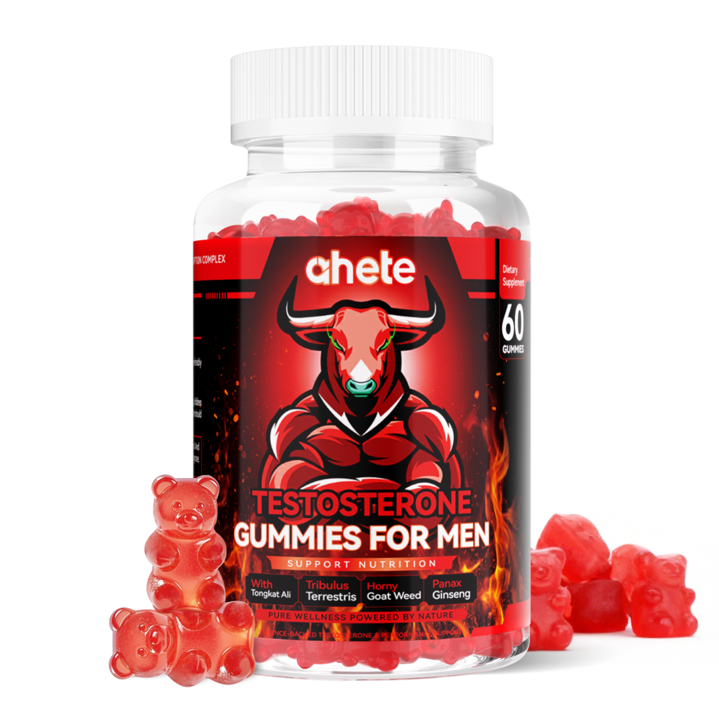 Ahete Male Testosterone Chewable Tablets - Promotes daily health maintenance and stable energy levels in men. The formulation is gentle and free of irritating ingredients. It is gluten-free and wheat-free, suitable for long-term regular maintenance.