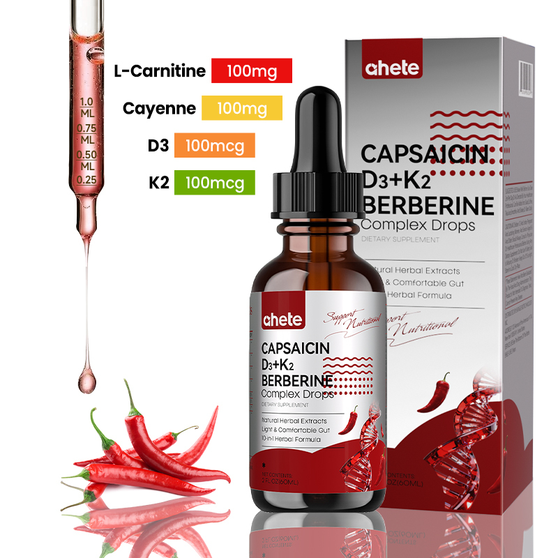Ahete capsaicin D3+k2 berberine complex drops
