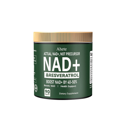 Ahete NAD+ & Resveratrol Antioxidant Capsules, 500mg Nicotinamide Riboside Hydrogen Malate, 250mg Quercetin Phytosome & 150mg Trans-Resveratrol, Cellular Wellness Supplement, 90 Capsules