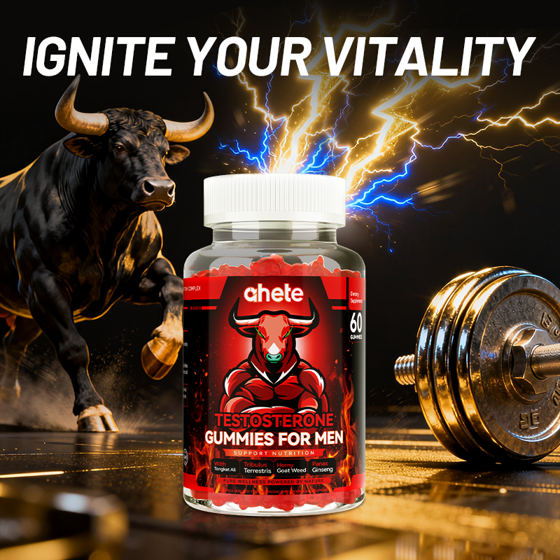 Ahete Male Testosterone Chewable Tablets - Promotes daily health maintenance and stable energy levels in men. The formulation is gentle and free of irritating ingredients. It is gluten-free and wheat-free, suitable for long-term regular maintenance.