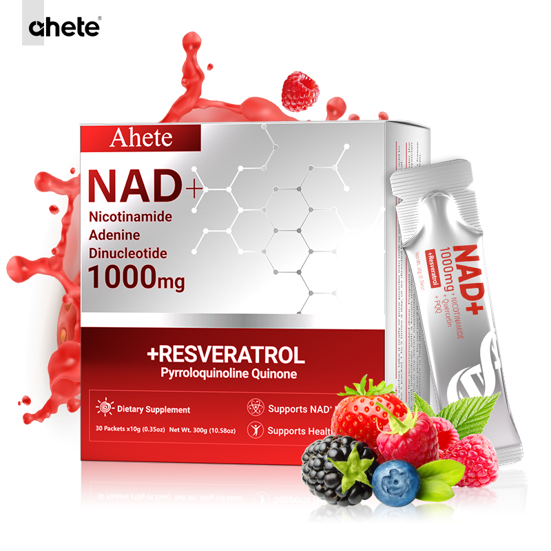 AHETE Liquid NAD+ Supplement  4-in-1 Powerful Cellular Recharge for Energy, Focus & Youthful Vitality