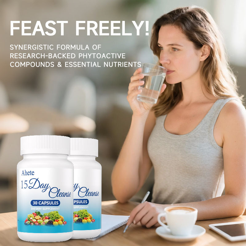 *Ahete 15 Day Cleanse - Gut and Colon Support - Advanced Gut Cleanse Detox for Women & Men, 30 Capsules