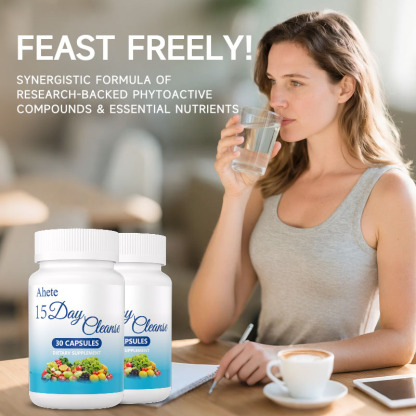 *Ahete 15 Day Cleanse - Gut and Colon Support - Advanced Gut Cleanse Detox for Women & Men, 30 Capsules