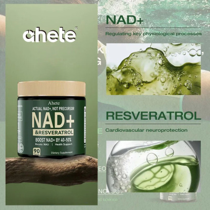 🔥Ends in 3 Days--Buy 1 Get 1 FREE--Ahete NAD+ Resveratrol Supplement, Supports Energy, Focus & Healthy Aging, 900mg per Serving, 90  Capsules (45 Day Supply)