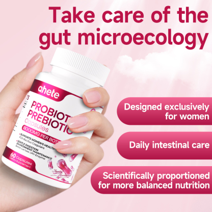 Ahete Female Probiotic Capsules, Several Natural Plant Compound Formulas, Supporting Women'S Health, Are The Most Preferred for Supplementation! Help with Digestion And Regulation, Intestinal Support, Specially Designed And Developed for Women