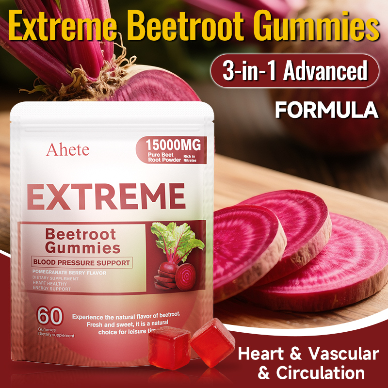AHETE Beetroot Gummies - 3-in-1 Super Nutritious Formula