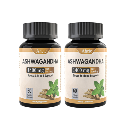 AHETE 1400mg Ashwagandha Root Extract Capsules - Relax & Mood Support Supplement, 60 Count - Allergen-Free Formula for Men & Women - Dietary Supplement for Emotional Well-Being