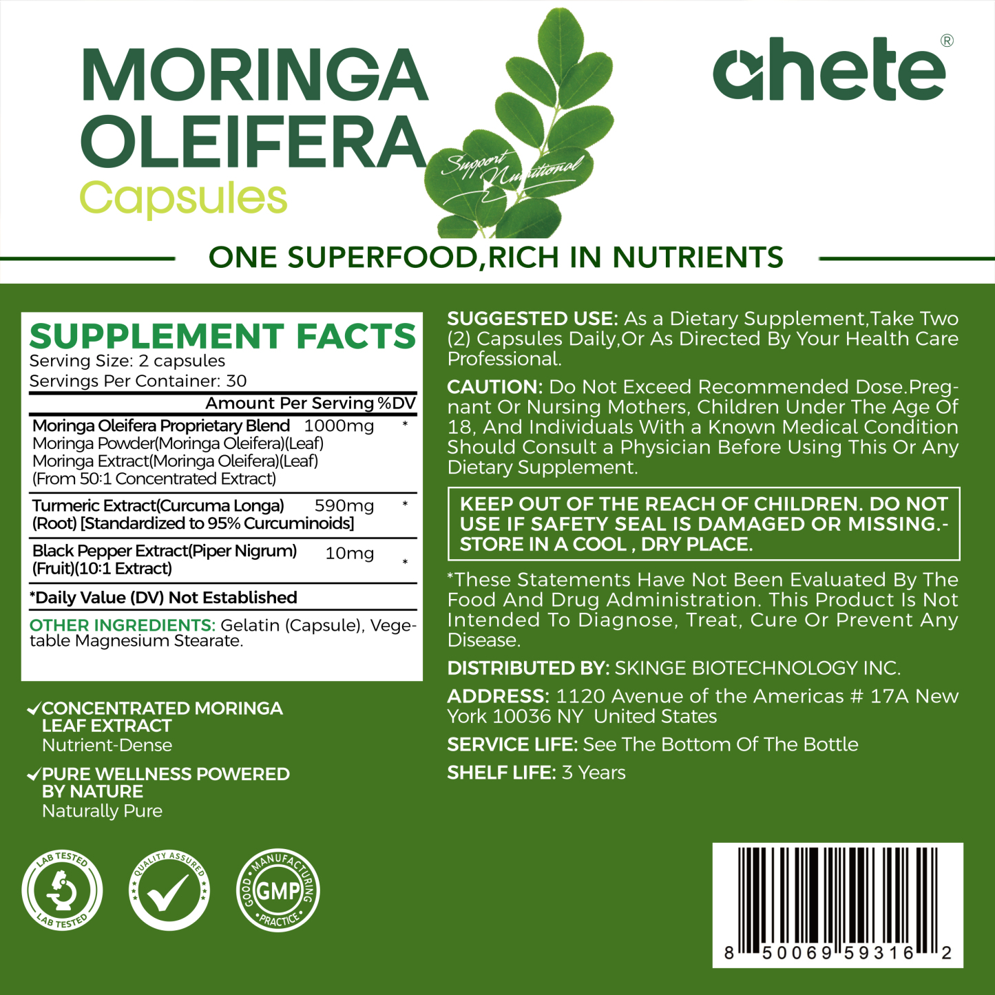 Moringa Powder Capsules