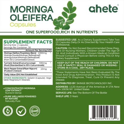 Moringa Powder Capsules