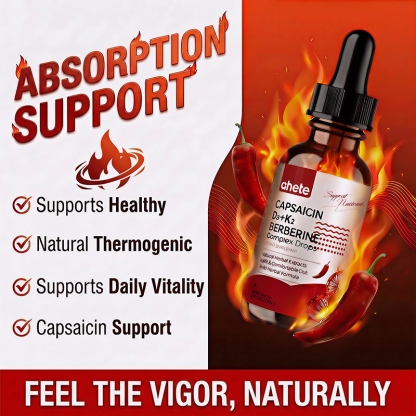 CAPSAICIN D3+K2 BERBERINE Complex Drops
