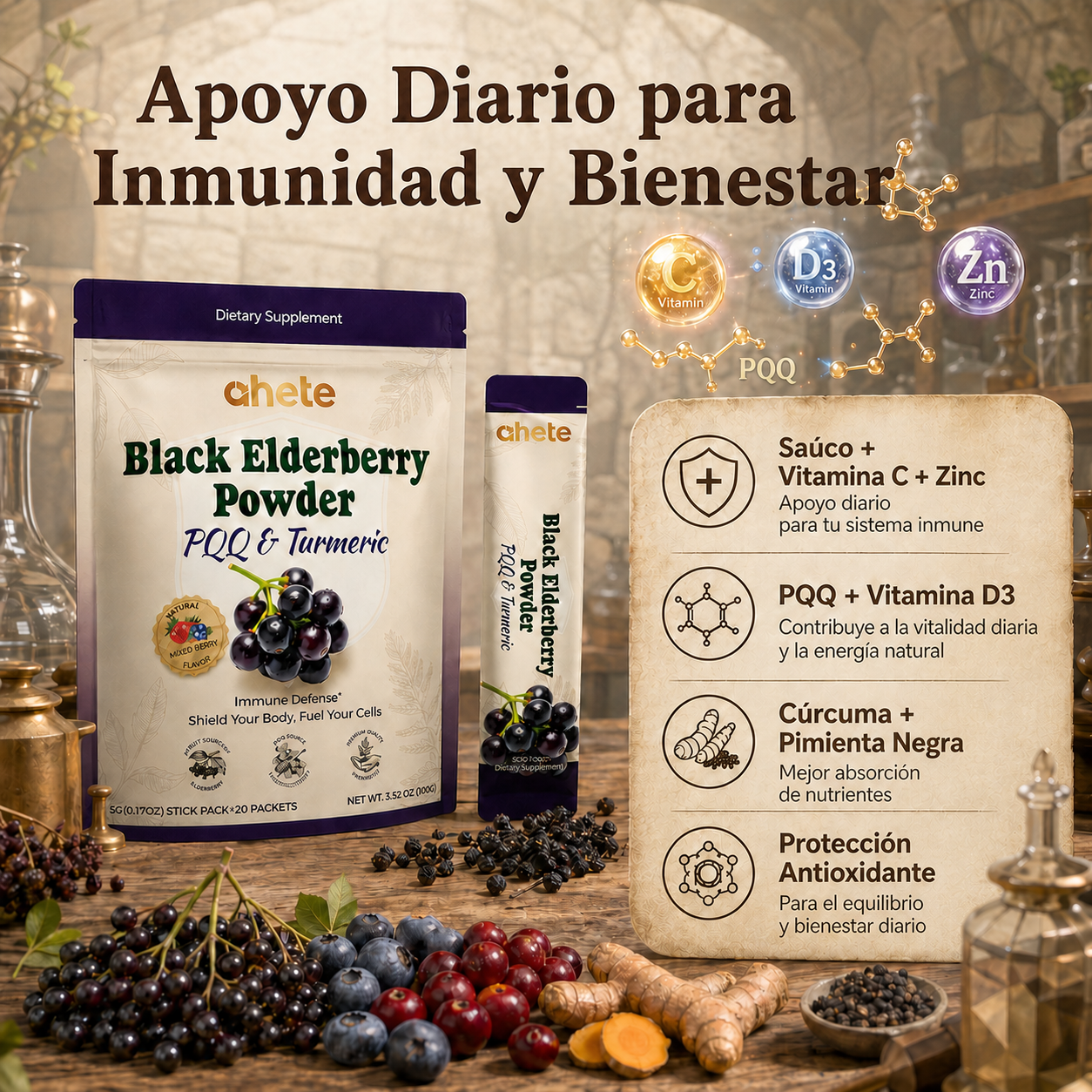 Ahete Black Elderberry Powder 