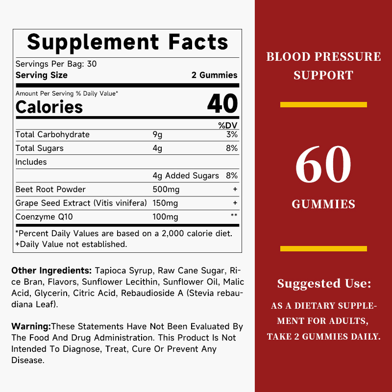 AHETE Beetroot Gummies - 3-in-1 Super Nutritious Formula