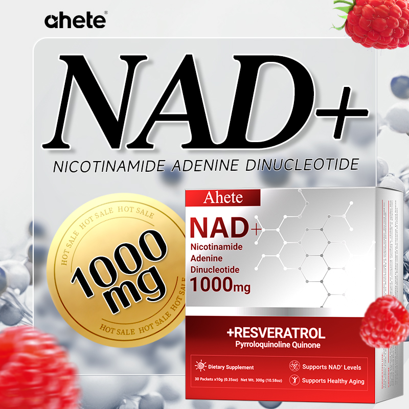 AHETE Liquid NAD+ Supplement  4-in-1 Powerful Cellular Recharge for Energy, Focus & Youthful Vitality