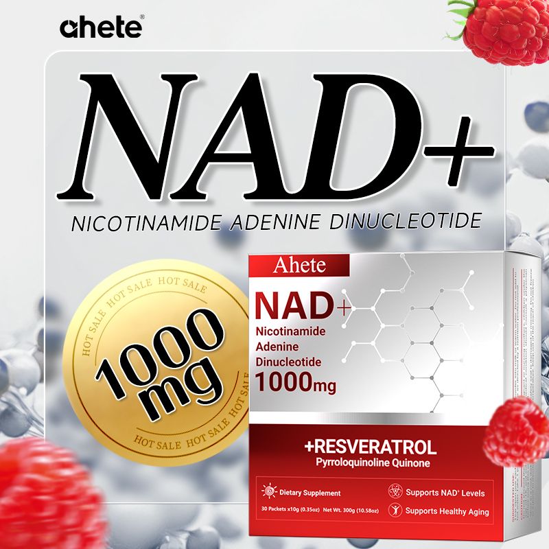 AHETE Liquid NAD+ Supplement  4-in-1 Powerful Cellular Recharge for Energy, Focus & Youthful Vitality