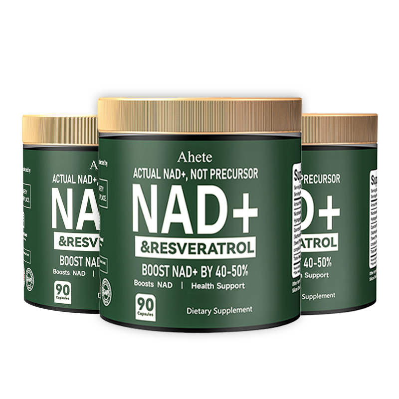 Ahete NAD+ & Resveratrol Antioxidant Capsules, 500mg Nicotinamide Riboside Hydrogen Malate, 250mg Quercetin Phytosome & 150mg Trans-Resveratrol, Cellular Wellness Supplement, 90 Capsules