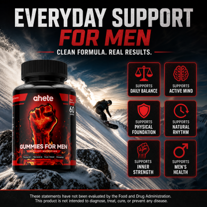 Ahete Male Testosterone Chewable Tablets - Promotes daily health maintenance and stable energy levels in men. The formulation is gentle and free of irritating ingredients. It is gluten-free and wheat-free, suitable for long-term regular maintenance.