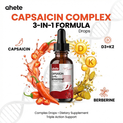 CAPSAICIN D3+K2 BERBERINE Complex Drops