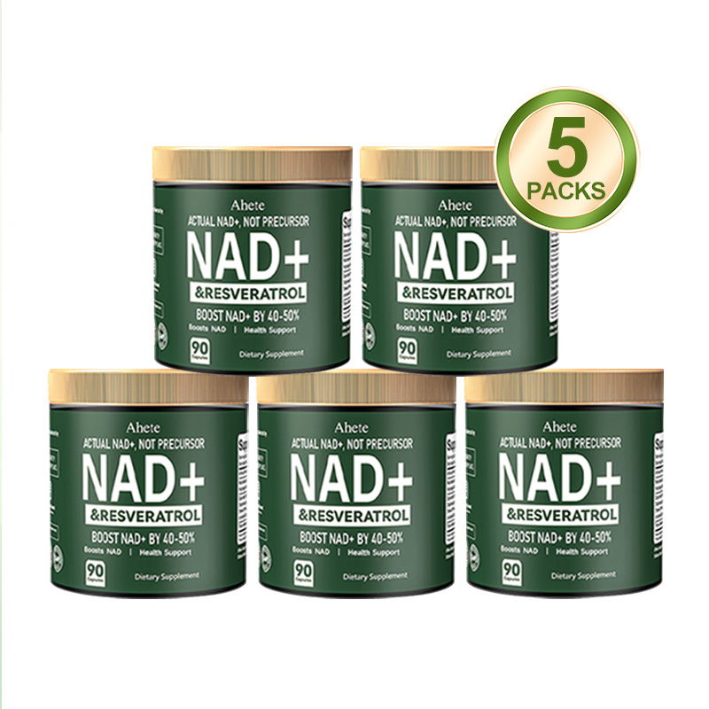 Ahete NAD+ & Resveratrol Antioxidant Capsules, 500mg Nicotinamide Riboside Hydrogen Malate, 250mg Quercetin Phytosome & 150mg Trans-Resveratrol, Cellular Wellness Supplement, 90 Capsules