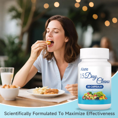 *Ahete 15 Day Cleanse - Gut and Colon Support - Advanced Gut Cleanse Detox for Women & Men, 30 Capsules