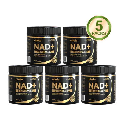 [1/2/3/4/5 Boxes NAD+]AHETE Acid High-Performance NAD+ - NAD+ 900MG with Niacinamide Riboflavin And Resveratrol, NAD Support, for Efficient Focus, Stomach Satisfaction, Digestive Support