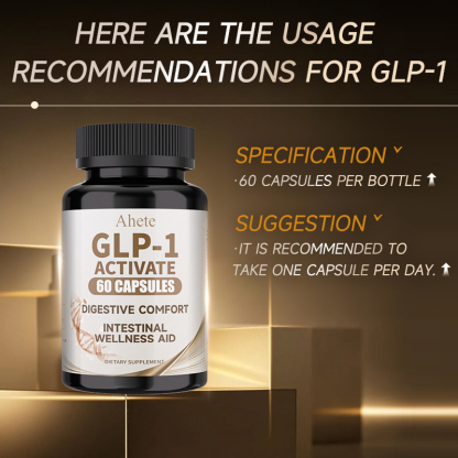 Ahete GLP-1 Gastrointestinal Capsules - Super Evolved Supplement to Help Appetite, Contains Live Probiotics, AKK, Garcinia Cambogia, White Lentils, Ceylon Cinnamon, Cactus Fruit - Antioxidants, Balanced Diet