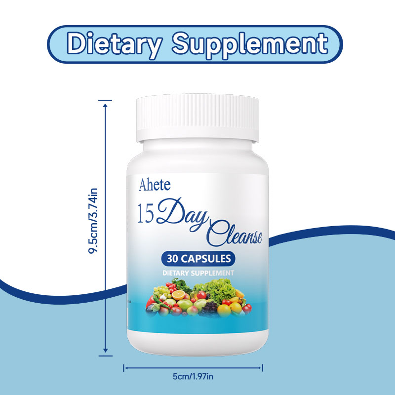 *Ahete 15 Day Cleanse - Gut and Colon Support - Advanced Gut Cleanse Detox for Women & Men, 30 Capsules