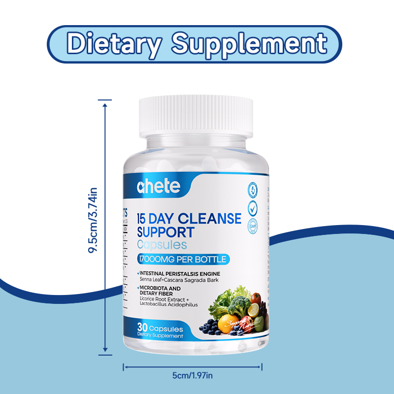 *Ahete 15 Day Cleanse - Gut and Colon Support - Advanced Gut Cleanse Detox for Women & Men, 30 Capsules