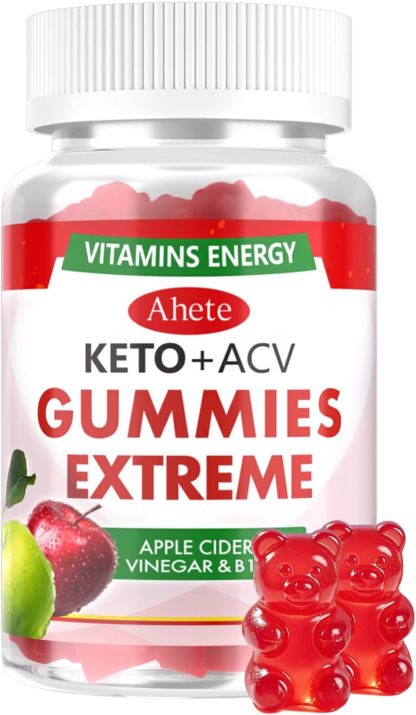 Apple Cider Vinegar Gummies with Vitamin B6 & B12, 60 ACV Gummies Dietary 
