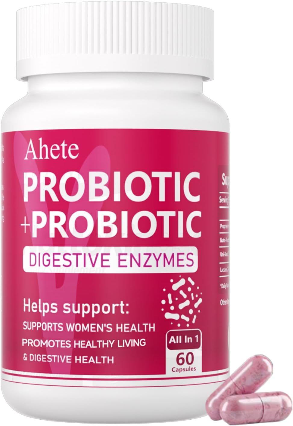 Women Probiotic, Organic Probiotic for PH Balance, Digestive Health, Women’s Health, Immune System, Vaginal Health, 60 Capsules, 30 Days Supply