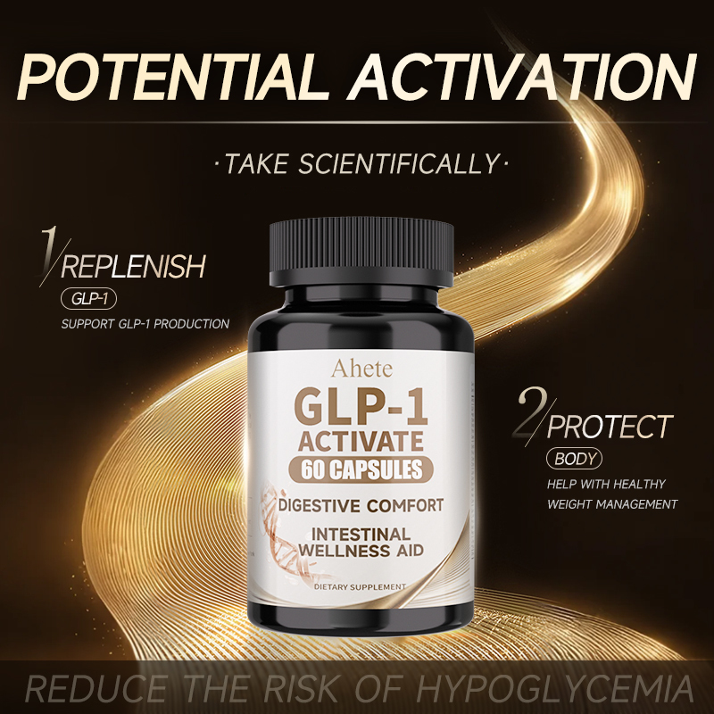 Ahete GLP-1 Gastrointestinal Capsules - Super Evolved Supplement to Help Appetite, Contains Live Probiotics, AKK, Garcinia Cambogia, White Lentils, Ceylon Cinnamon, Cactus Fruit - Antioxidants, Balanced Diet