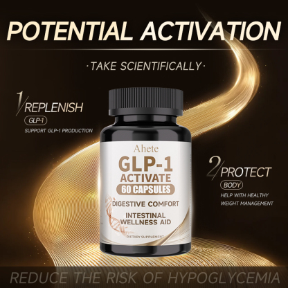 Ahete GLP-1 Gastrointestinal Capsules - Super Evolved Supplement to Help Appetite, Contains Live Probiotics, AKK, Garcinia Cambogia, White Lentils, Ceylon Cinnamon, Cactus Fruit - Antioxidants, Balanced Diet