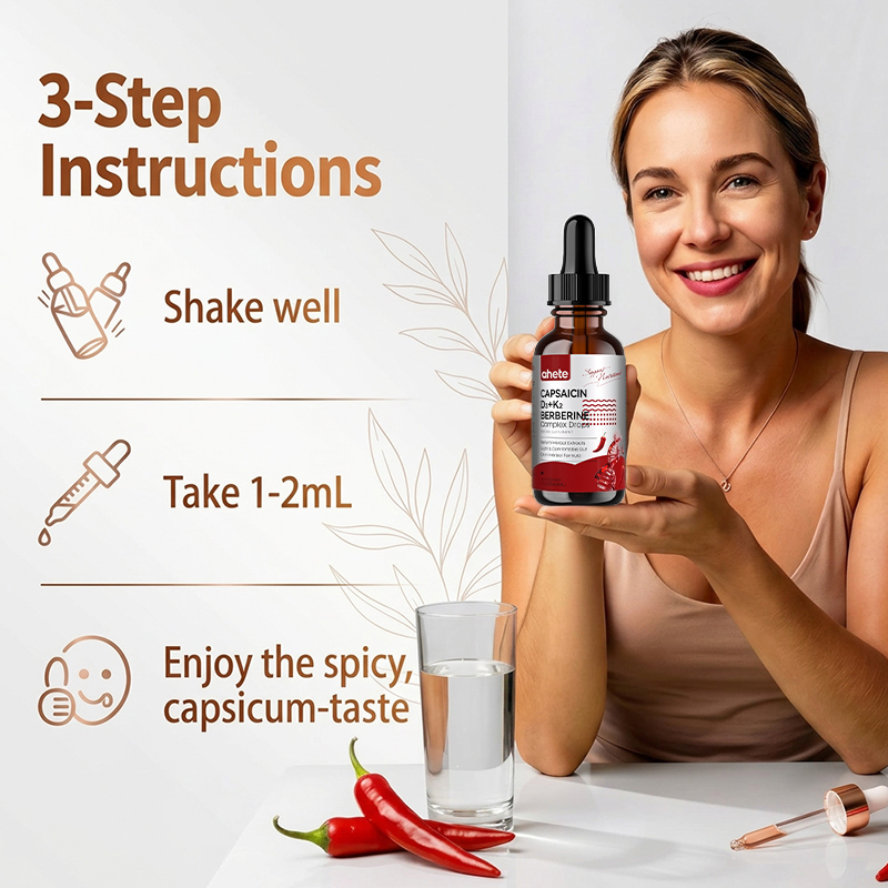 CAPSAICIN D3+K2 BERBERINE Complex Drops