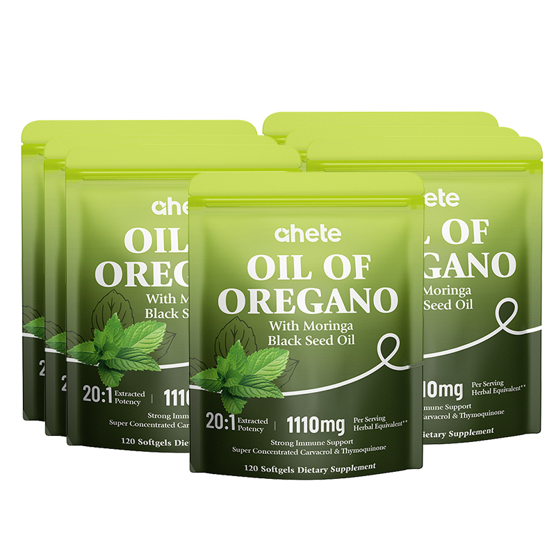 Ahete Oil Of Oregano Softgels Multi Herbal Blend With Black Seed Oil, Moringa, Garlic Oil & Vitamin D3 | Natural Herbal Extract For Antioxidant & Daily Wellness Support