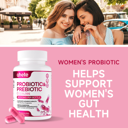 Ahete Female Probiotic Capsules, Several Natural Plant Compound Formulas, Supporting Women'S Health, Are The Most Preferred for Supplementation! Help with Digestion And Regulation, Intestinal Support, Specially Designed And Developed for Women