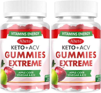 Apple Cider Vinegar Gummies with Vitamin B6 & B12, 60 ACV Gummies Dietary 