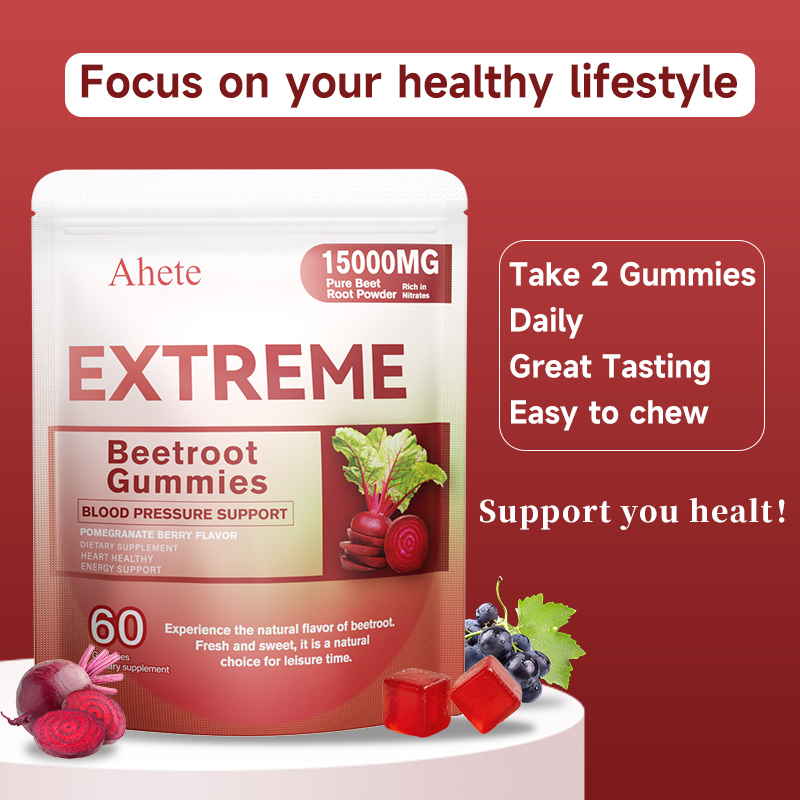AHETE Beetroot Gummies - 3-in-1 Super Nutritious Formula