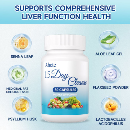 *Ahete 15 Day Cleanse - Gut and Colon Support - Advanced Gut Cleanse Detox for Women & Men, 30 Capsules