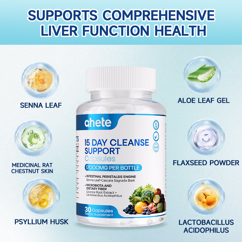 *Ahete 15 Day Cleanse - Gut and Colon Support - Advanced Gut Cleanse Detox for Women & Men, 30 Capsules