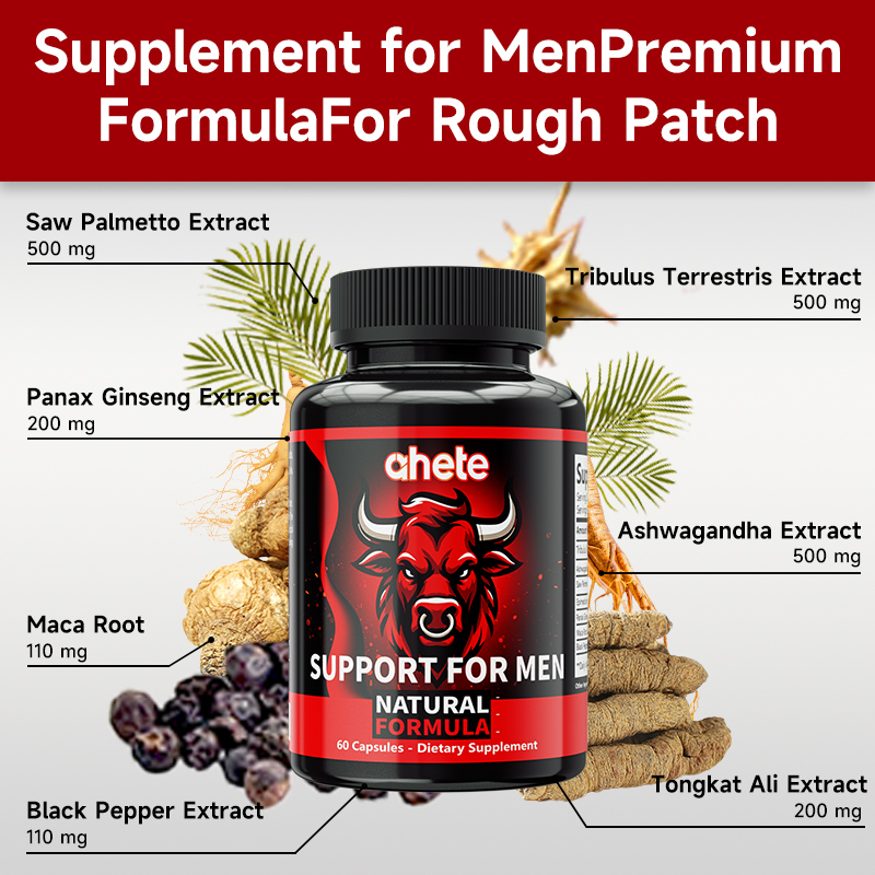 *Ahete Testosterone Supplement for Men |20-in-1 with Maca, Ashwagandha, Indian Pepper, Ginseng Extract