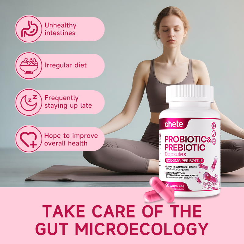 Ahete Female Probiotic Capsules, Several Natural Plant Compound Formulas, Supporting Women'S Health, Are The Most Preferred for Supplementation! Help with Digestion And Regulation, Intestinal Support, Specially Designed And Developed for Women