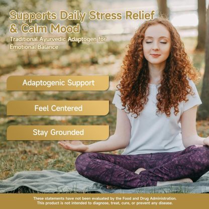 Ashwagandha Supplement, Stress Relief and Mood Enhancer, 1400mg Ashwagandha Powder and Root Extract, 60 Capsules, 30 Days Supply