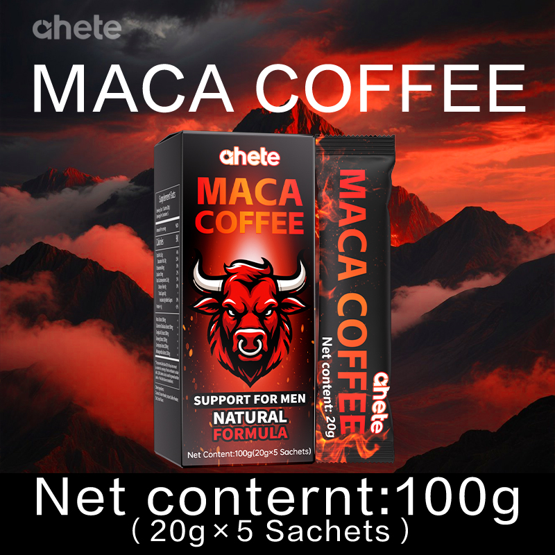 *Ahete Maca Energy Coffee, High-quality Coffee Bean Powder Paired with Maca Root, Dongge Ali, Ginseng, Cordyceps Sinensis, Ashwagandha