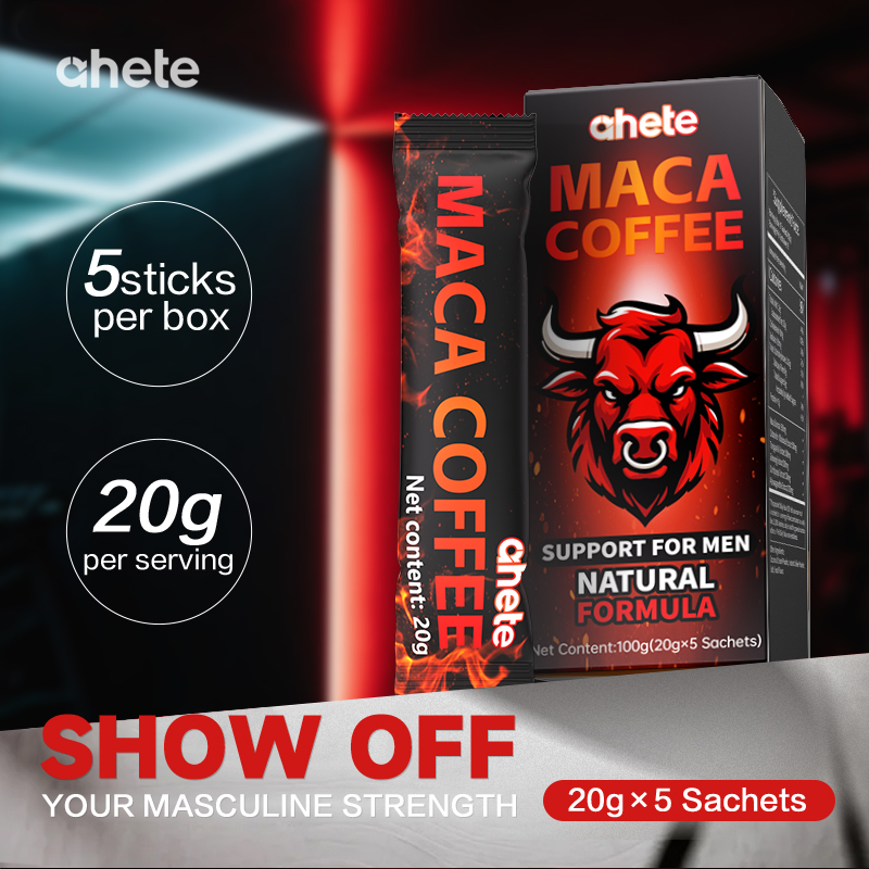 *Ahete Maca Energy Coffee, High-quality Coffee Bean Powder Paired with Maca Root, Dongge Ali, Ginseng, Cordyceps Sinensis, Ashwagandha