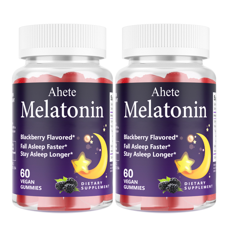 Ahete Sleep Gummies, Melatonin Gummies with Chamomile, Valerian & L Th