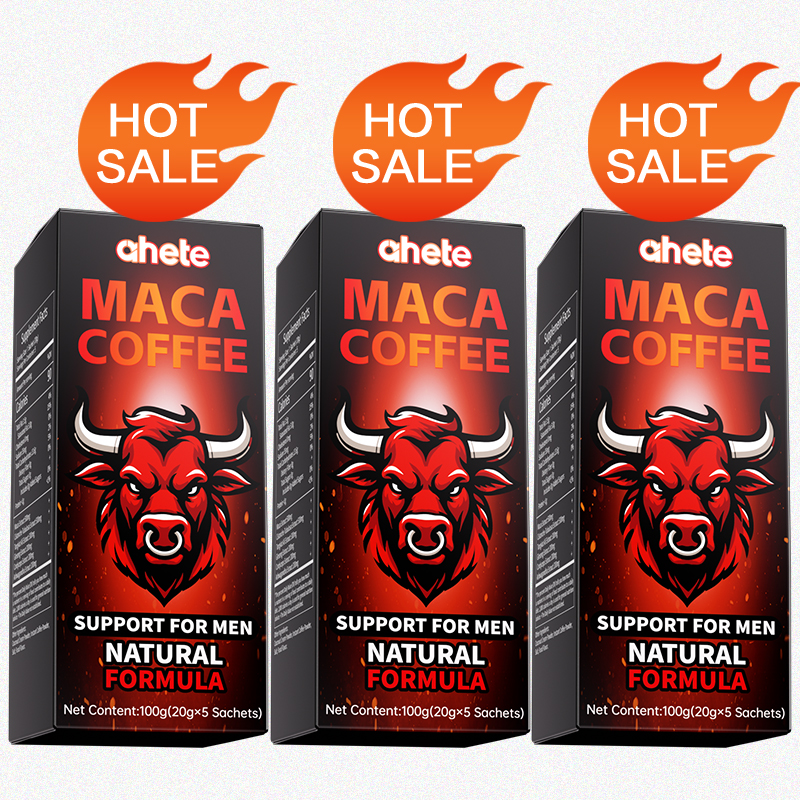 AHETE Men's Maca Energy Coffee - High-quality Coffee Beans Combined with Maca, Tongkat Ali, Ginseng, And South African Sceletium Herb Extracts, Providing Support for Energy, Vitality, And Focus; A Great Gift Choice for Holidays.