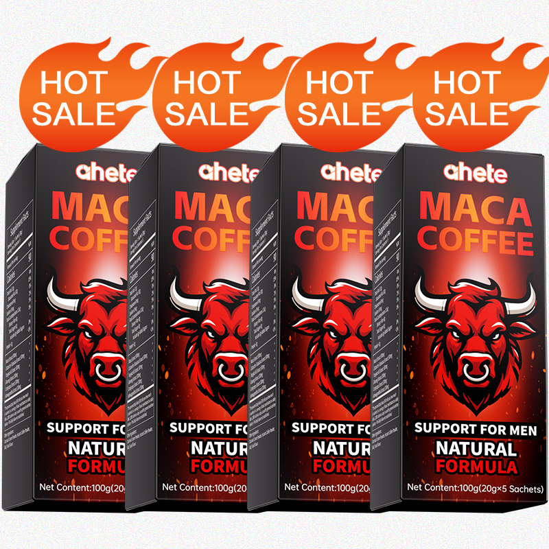 AHETE Men's Maca Energy Coffee - High-quality Coffee Beans Combined with Maca, Tongkat Ali, Ginseng, And South African Sceletium Herb Extracts, Providing Support for Energy, Vitality, And Focus; A Great Gift Choice for Holidays.